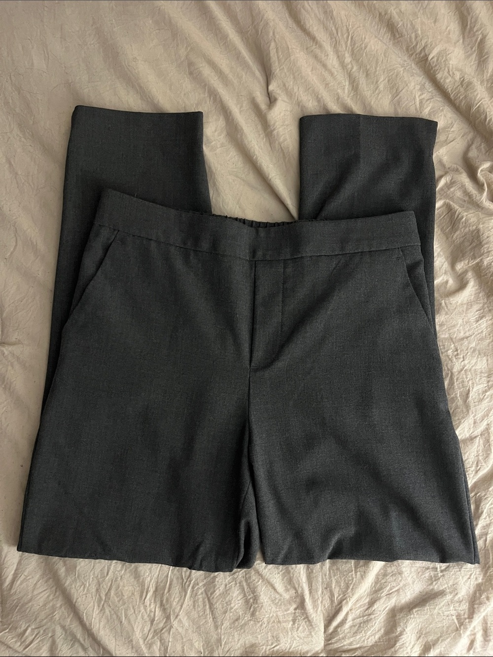 Banana Republic Hayden Pant Charcoal Elastic Waist Dress Pants 6